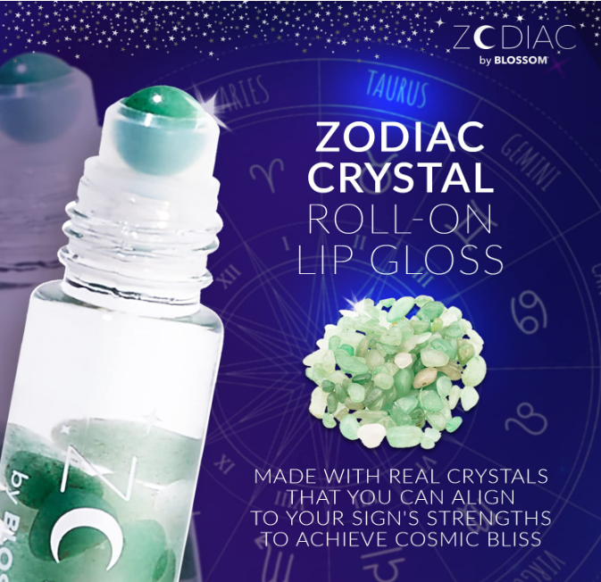 Blossom Lip Gloss Zodiac Sign Vanilla Scented Roll-On Lip Gloss, 0.20oz Taurus