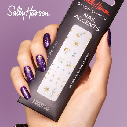 Sally Hansen Salon Effects Nail Accents | Easy to Use, No Commitment, Mix and Match Designs | Nail Art Decals for Polish or Bare Nails | Princess Cut | Heart Shaped and Jewel Designs