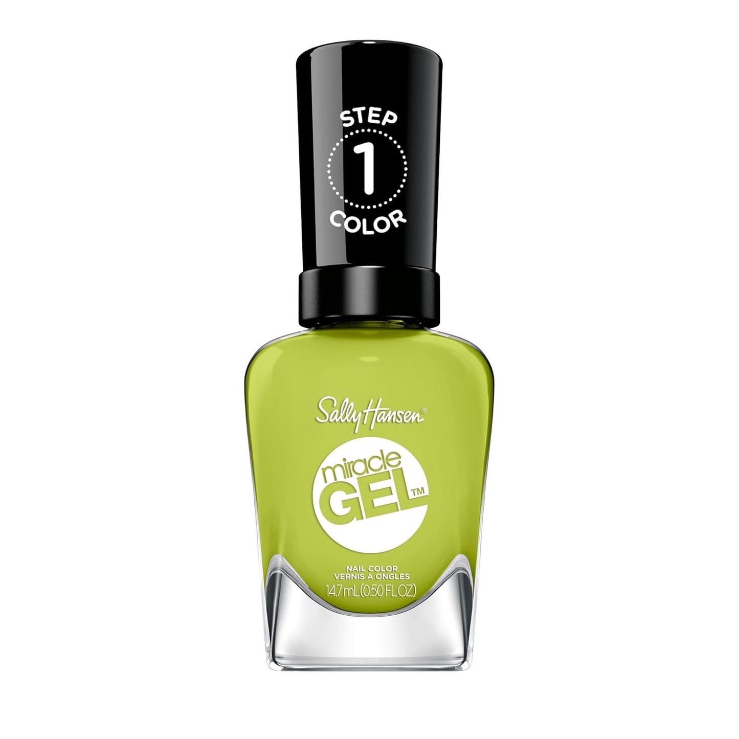 Sally Hansen Miracle Gel Salon Quality Nail Polish Gel Like Formula Two Step System No UV Light Needed Long Lasting Opaque Glossy 764 Cactus Makes Perfect Crème Green Nail Polish