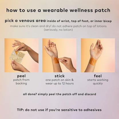The Good Patch B12 Awake Patch, Natural Patch with Caffeine, B12, and Green Tea Extract, Plant Powered Wearable Wellness, Helps to Promote Energy (16 Total Patches)