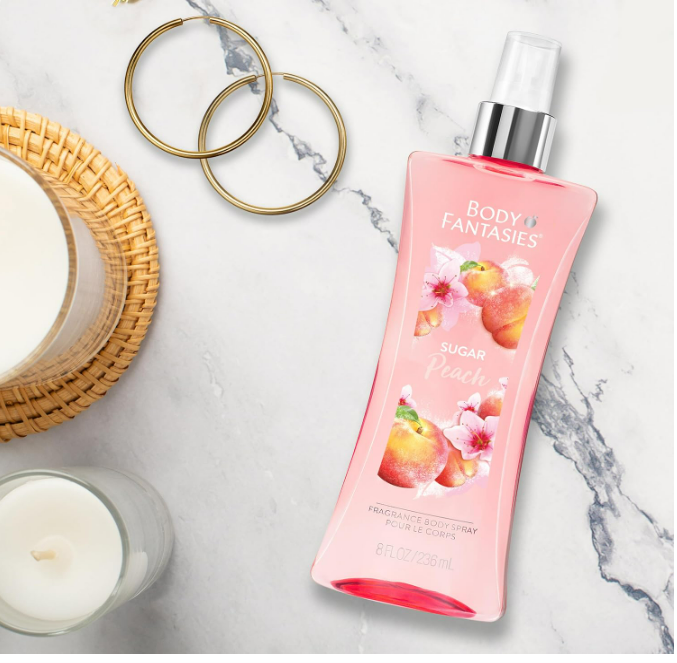 Body Fantasies Signature Fragrance Body Spray, Sugar Peach, 8 fl oz