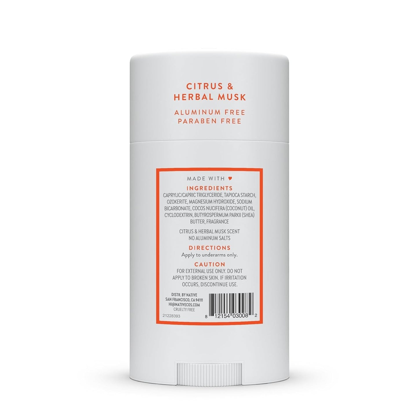 Native Deodorant Citrus & Herbal Musk 2.65oz