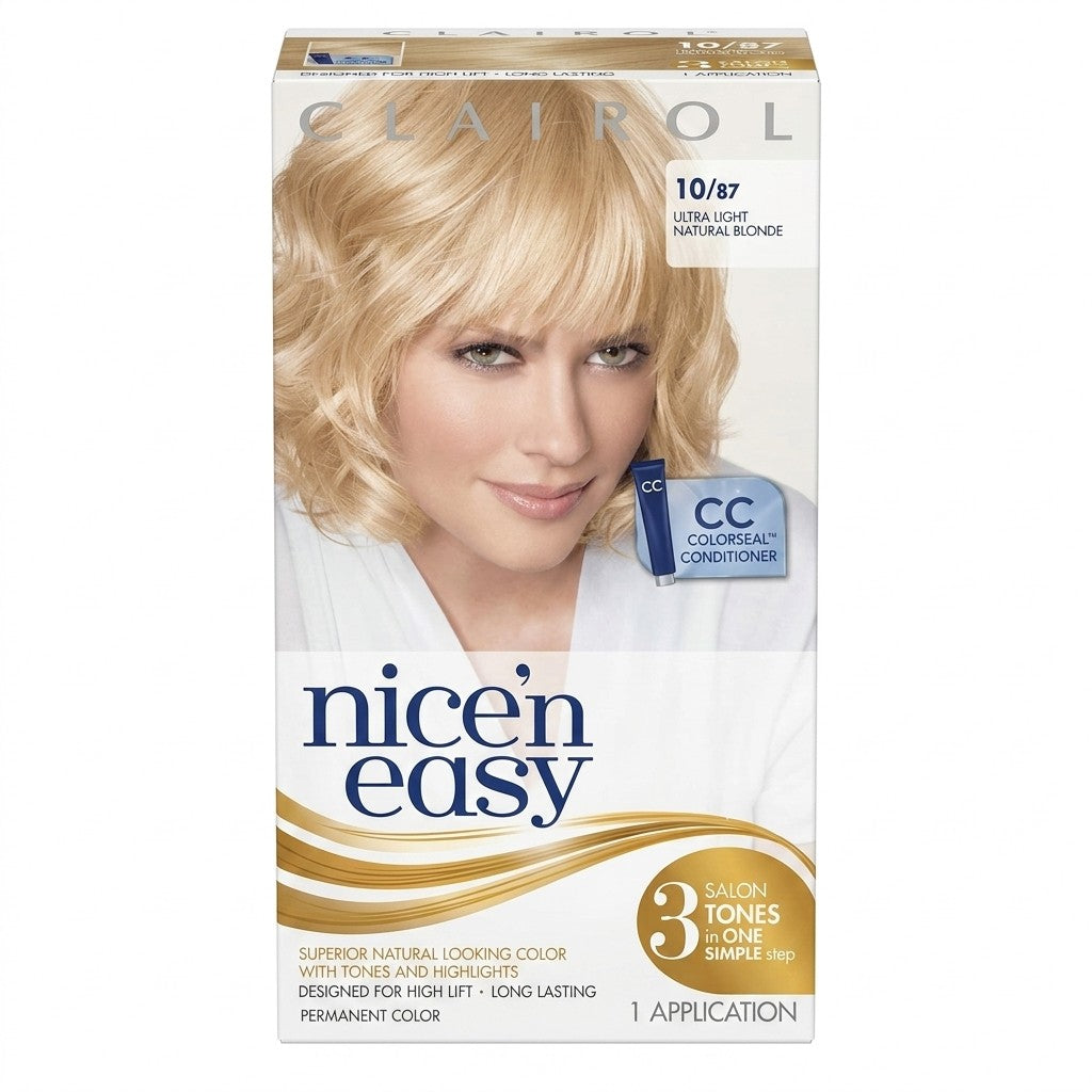 10/87 Ultra Light Natural-Blond (1 Pack) - Clairol Nice 'N Easy Permanent,