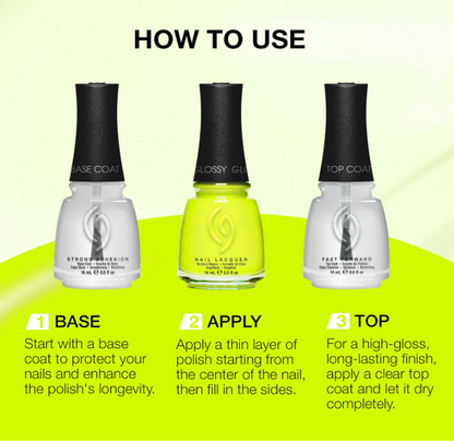 China Glaze CG Nail Lacquer Tropic Like It's Hot – Neon Yellow Green Nail Polish