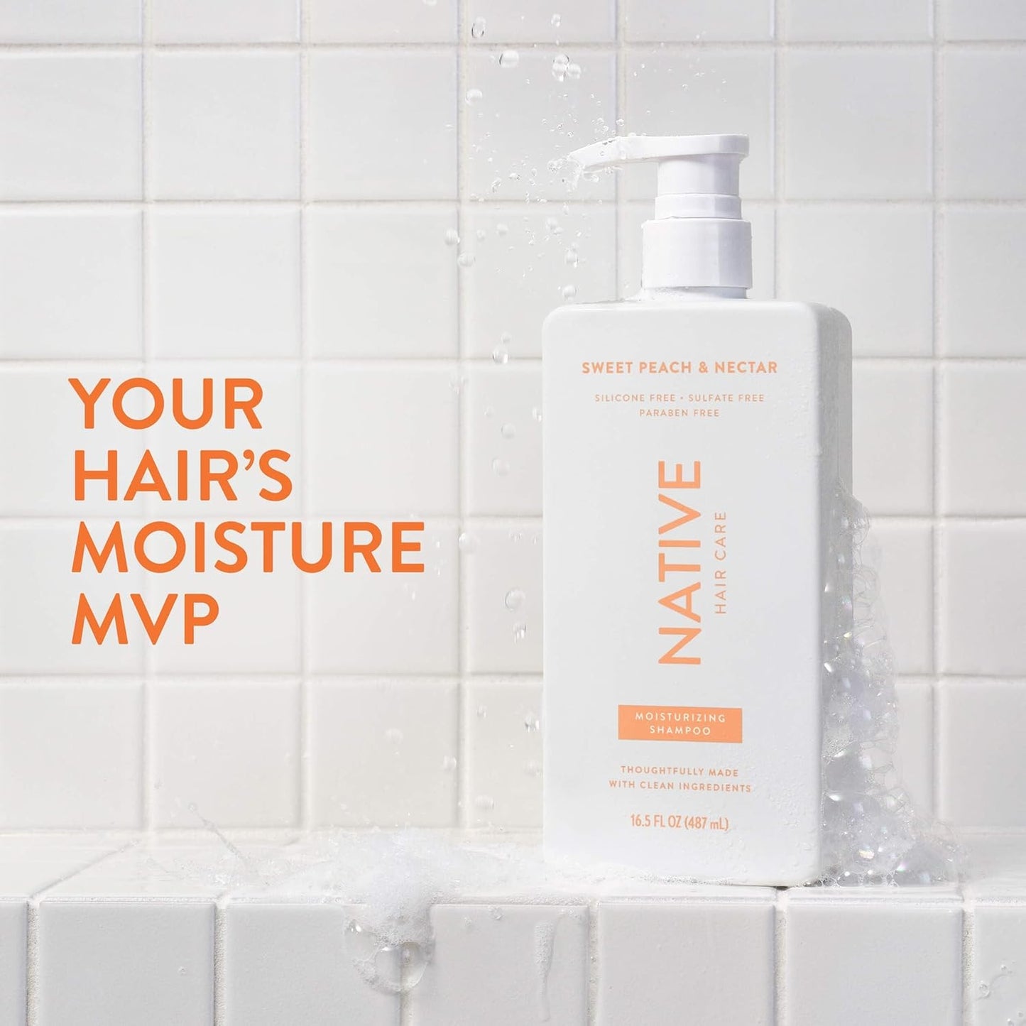 Native Moisturizing Shampoo Sweet Peach & Nectar 16.5 fl Oz.