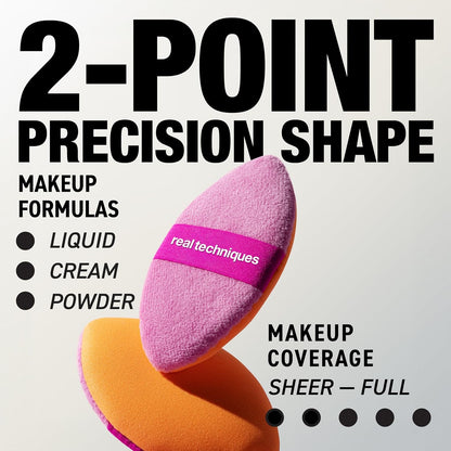 Real Techniques Miracle 2-In-1 Powder Puff, 1 Count