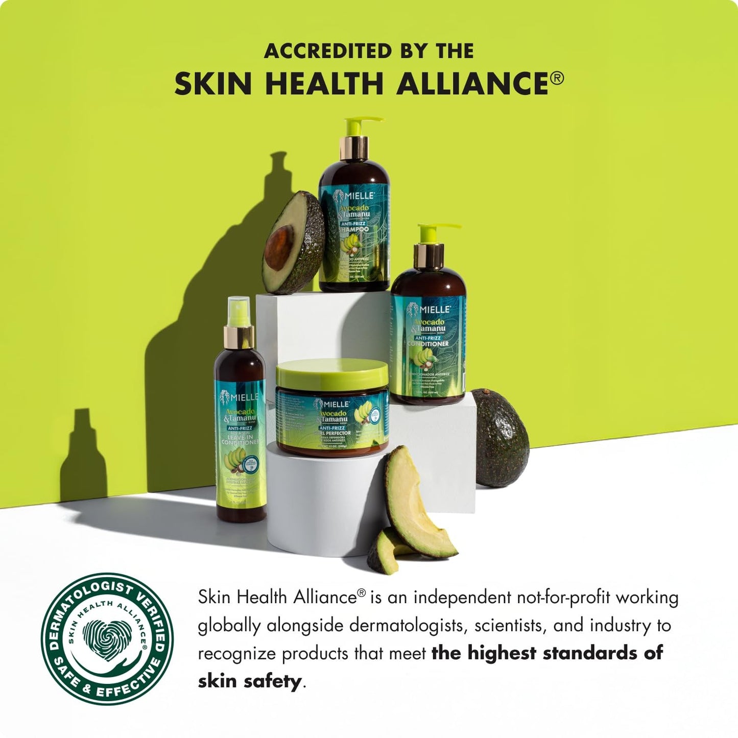 Mielle Organics Avocado & Tamanu Anti-Frizz Curl Cream for Textured Hair, 12 oz