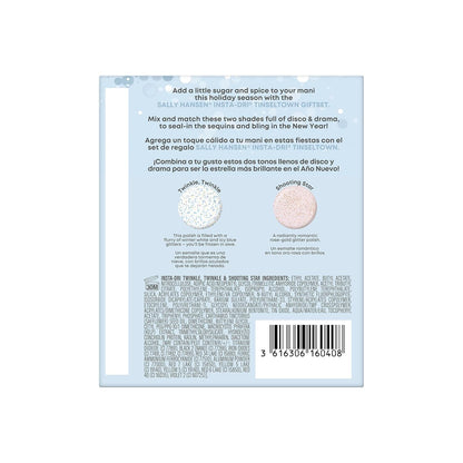 Sally Hansen Insta-Dri®, Twinkle, Twinkle and Shooting Star, Quick Dry, Long Lasting, Streak-Free Shine, Glitter Nail Polishes