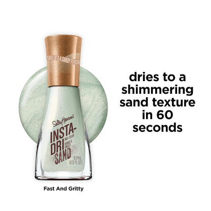 Sally Hansen Insta-Dri 136 Fast Gritty Sage Green Sand Nail Polish Quick Dry