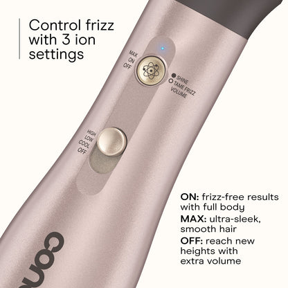 INFINITIPRO by CONAIR Frizz Free BC610C 2-in-1 Blow Dryer Brush. Wet-to-Dry Hot