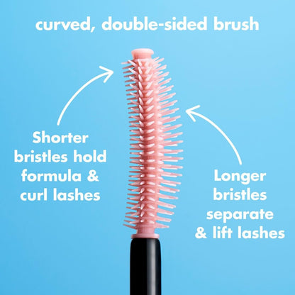 e.l.f. Lash 'N Roll Mascara, Curling Mascara For Visibly Lifted Lashes, Black