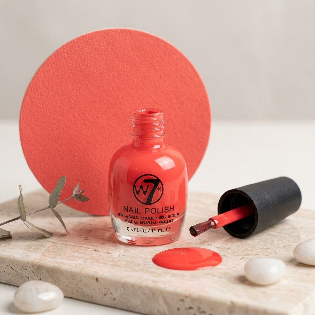W7 Nail Polish 15ml NP015 Fluorescent Pink 2 Neon Glossy Varnish Manicure