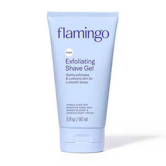 Flamingo Pubic Exfoliating Shave Gel for Women, 5 fl oz