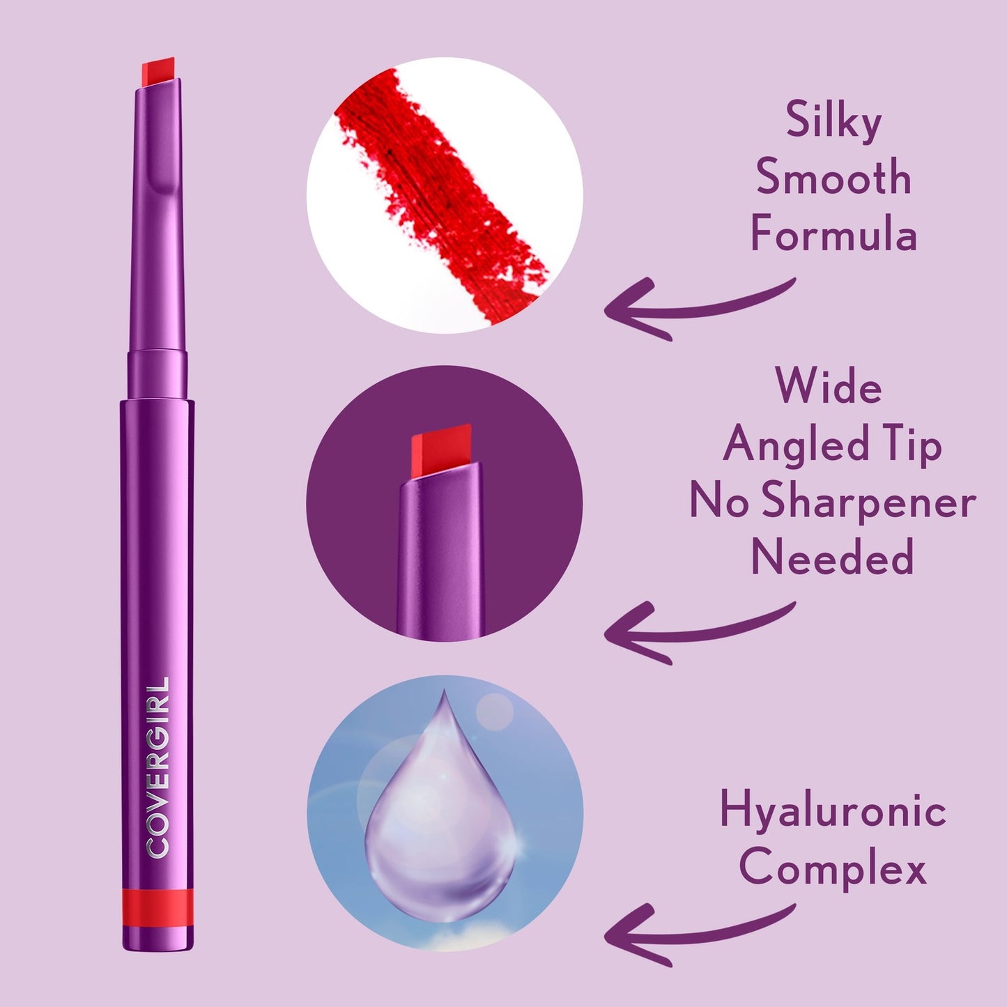 CoverGirl Simply Ageless Lip Flip Liner - Long Lasting, Brave Burgundy 330
