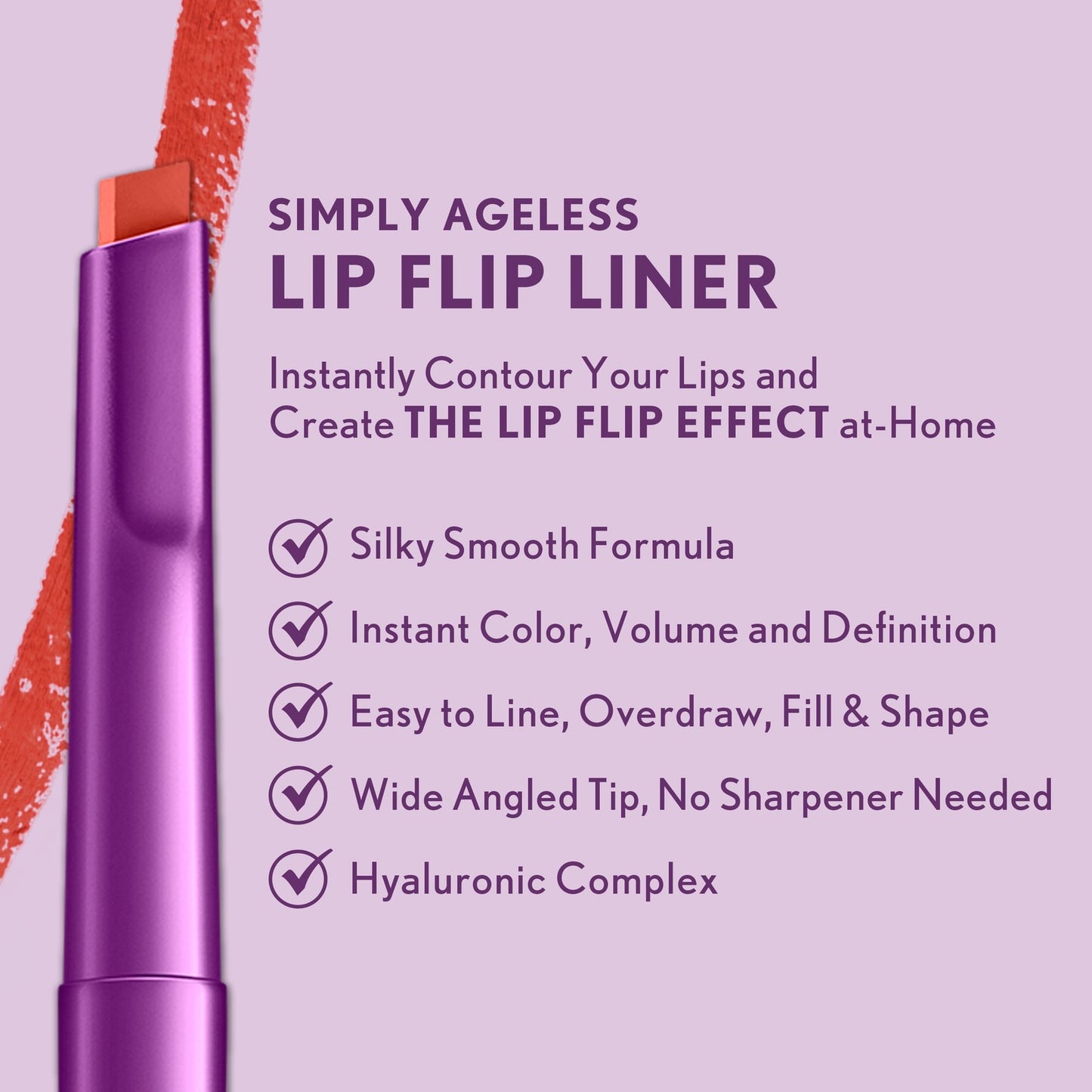 CoverGirl Simply Ageless Lip Flip Liner - Long Lasting, Brave Burgundy 330