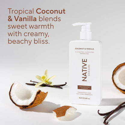 Native Moisturizing Shampoo Coconut and Vanilla 16.5 fl oz