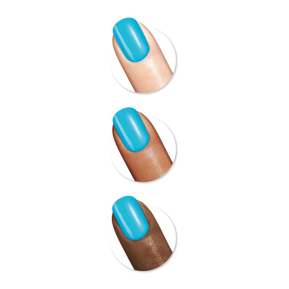Sally Hansen Miracle Gel Neons Salon Quality Nail Polish Gel Like Formula Two Step System No UV Light Needed Long Lasting Opaque Glossy 53 Miami Ice Neon Blue Nail Polish