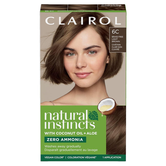 Clairol Natural Instincts Demi-Permanent Hair Dye, 6C Light Brown | Ammonia‑Free