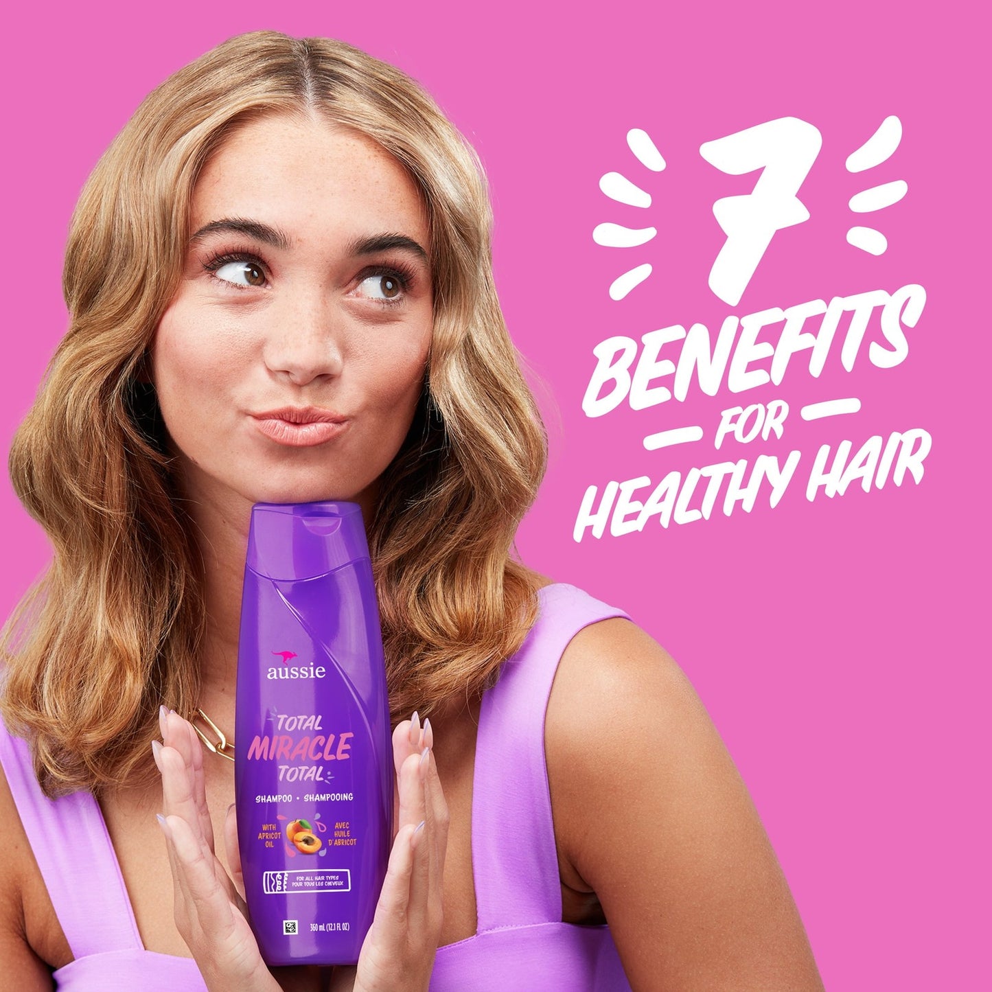 Aussie Total Miracle Shampoo for All Hair Types 12.1 fl oz