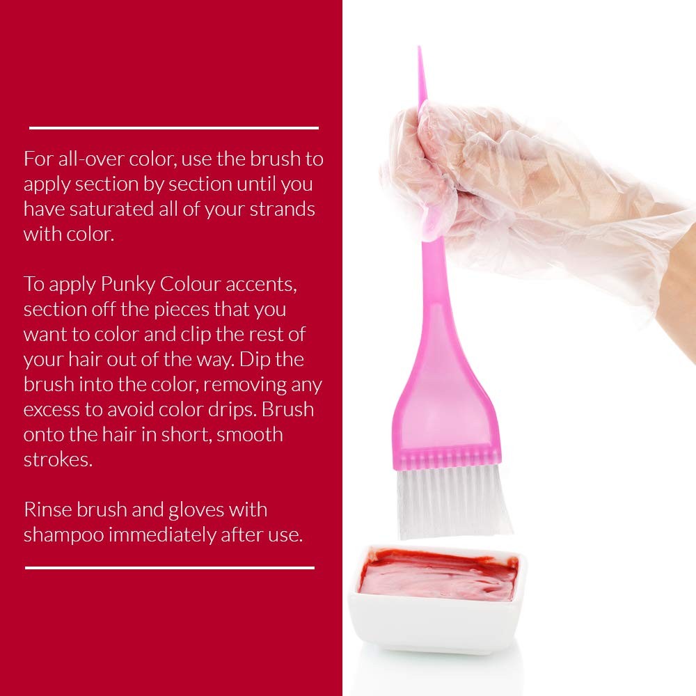 Punky Colour Brush and Glove Kit Hair Dye Tool for Bleaching Highlighting Tint