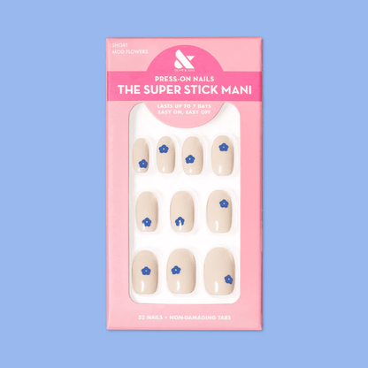 Olive And June Press On Nails Mod Flowers Tab Press-Ons Short | Mood Flowers