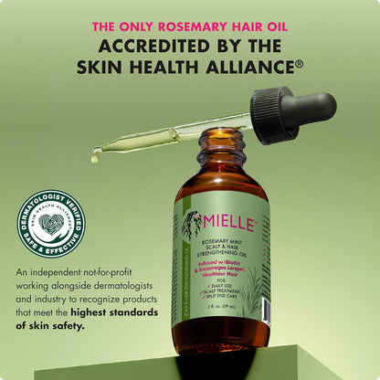 Mielle Organics Rosemary Mint Hair Oil with Biotin, 2 oz | Hair strengthening