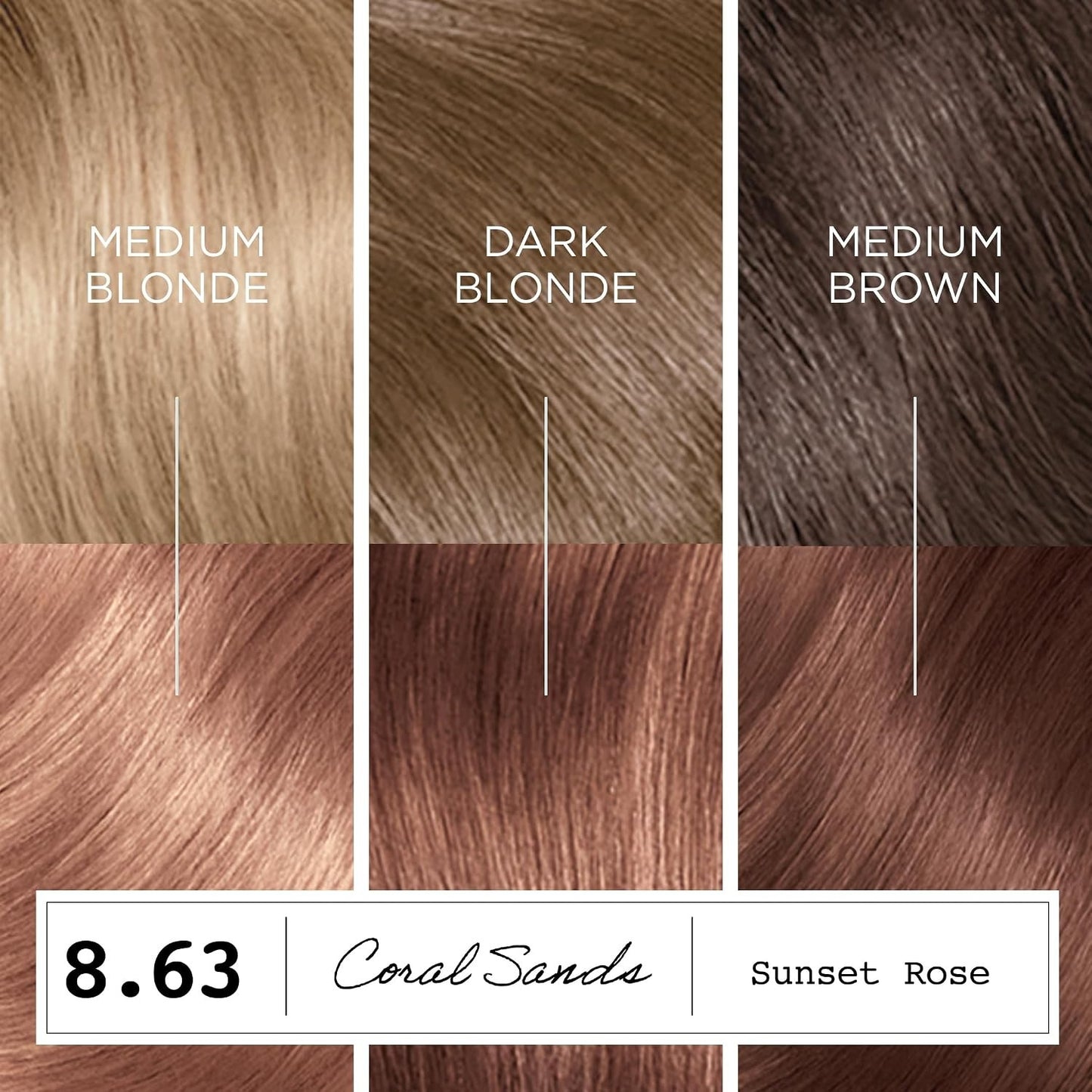 Clairol ColorStrong Permanent Hair Dye Ammonia-Free, 8.63 Sunset Rose, 1 Pk