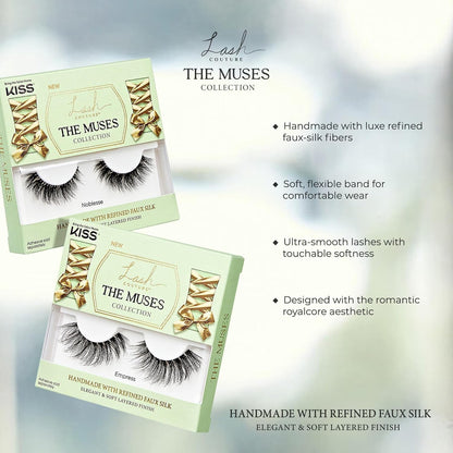 2 Pack Kiss Lash Couture The Muses False Eyelashes Supreme Reusable 2 Pairs