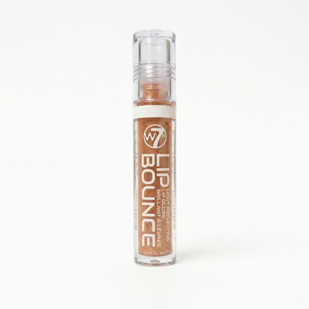 W7 Lip Bounce Light Reflecting Lip Gloss Tan Rose Shimmer High Shine 3ml New
