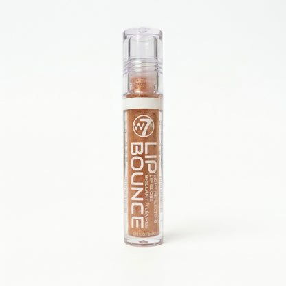 W7 Lip Bounce Light Reflecting Lip Gloss Tan Rose Shimmer High Shine 3ml New
