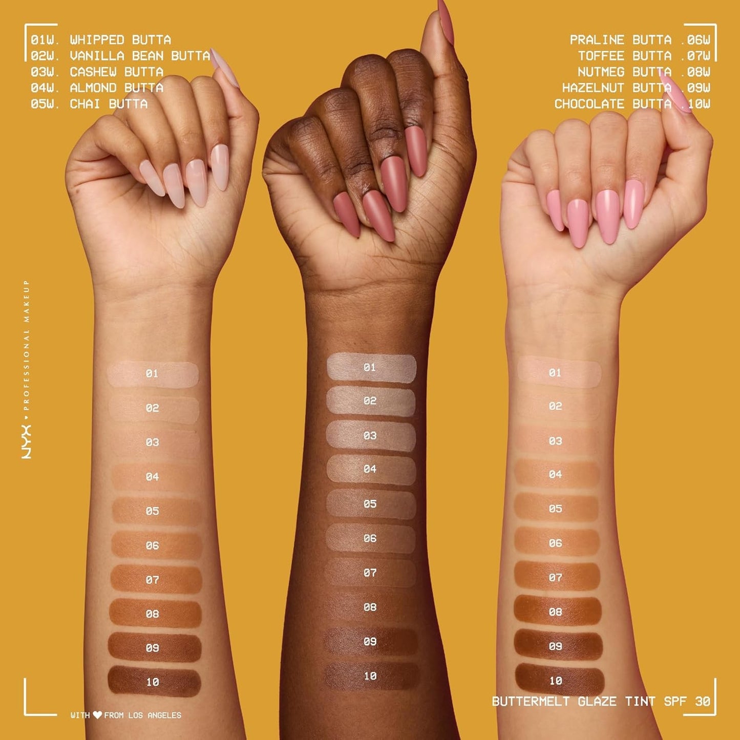 NYX PROFESSIONAL MAKEUP Buttermelt Glaze Soft Glow Skin Tint + SPF 30 Up To 12HR Wear, 10 Chocolate Butta