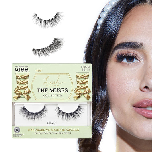 Kiss The Muses, False Eyelashes, 'Legacy', 12mm, Includes 1 Pair, Easy to Apply, Reusable Lash Clusters