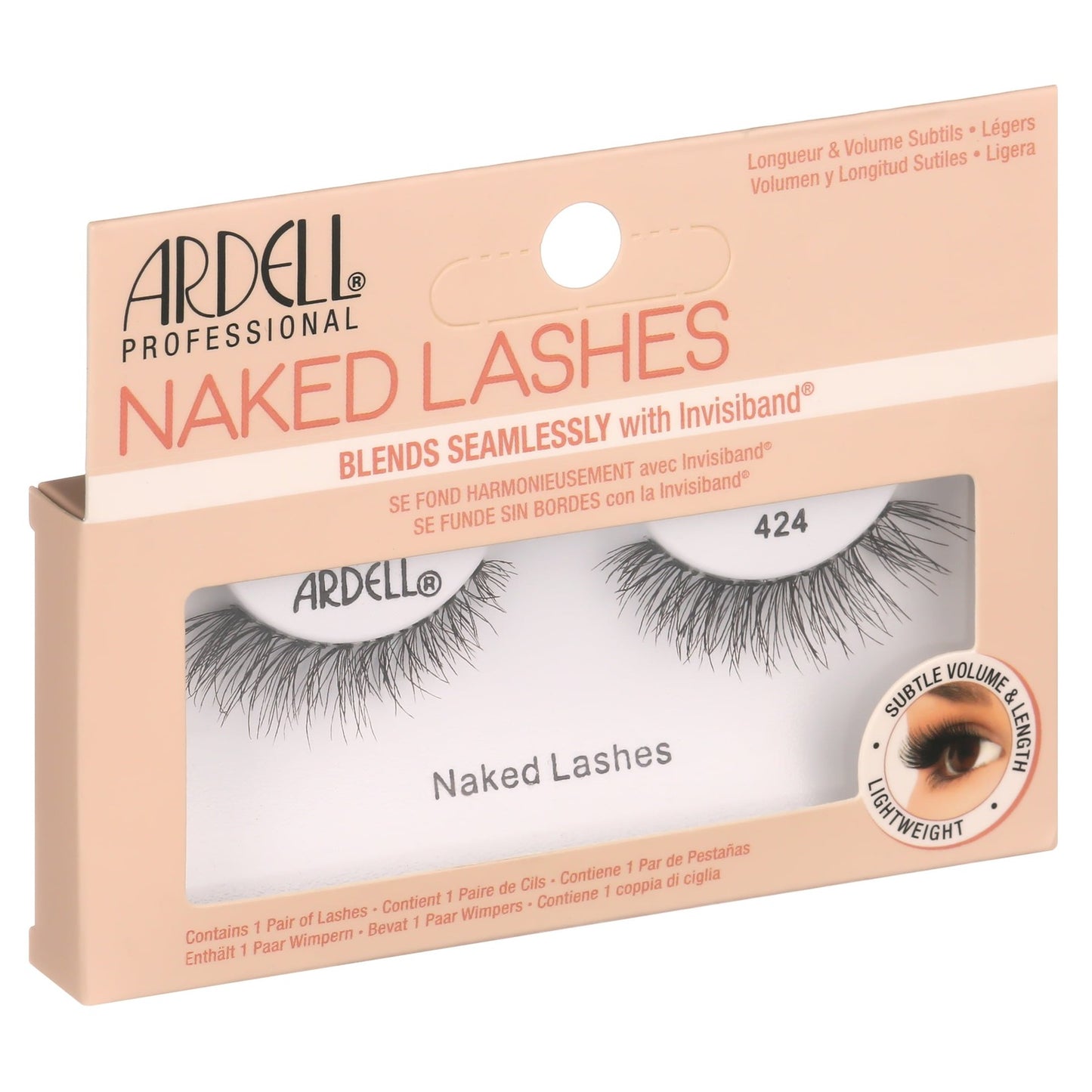 Ardell Naked False Lash 424, Black striplash