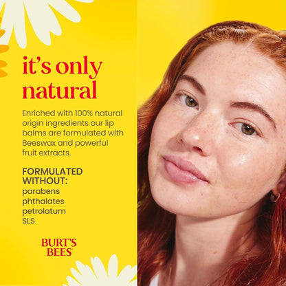 Burt's Bees Lip Balm - Pomegranate, Lip Moisturizer 2 Tubes, 0.15 oz