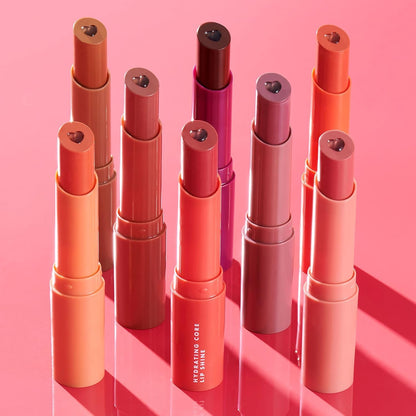 e l f Hydrating Core Lip Shine with Shea Butter Vitamin E Tinted Lip Balm for Smooth Glossy Finish Long Lasting Moisture Ecstatic Deep Berry