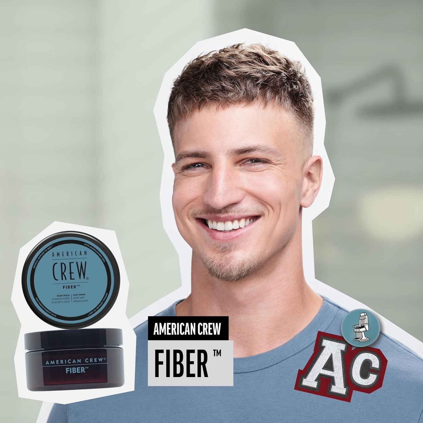 American Crew Fiber High Hold Low Shine Matte Hair Styling Wax 1.7 oz Travel Siz