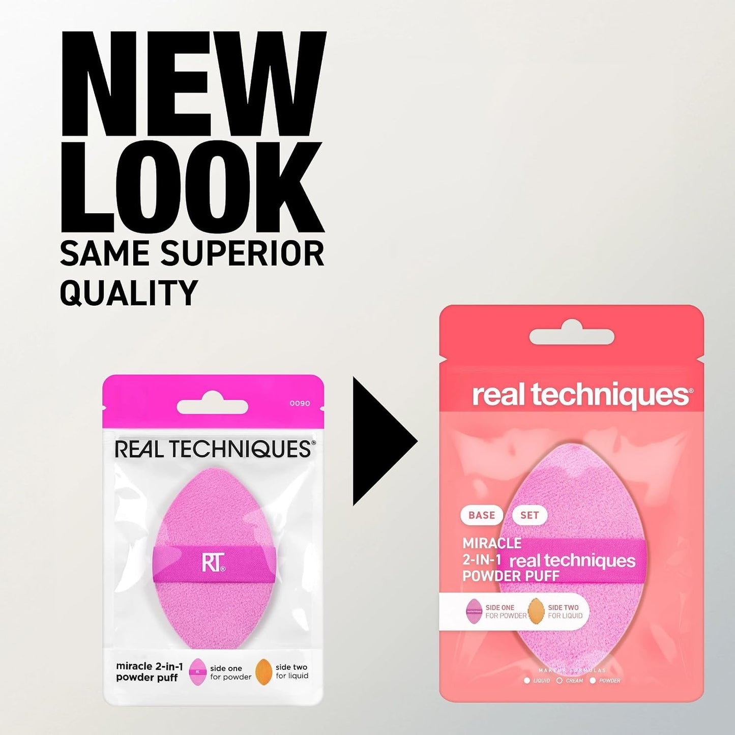 Real Techniques Miracle 2-In-1 Powder Puff, 1 Count