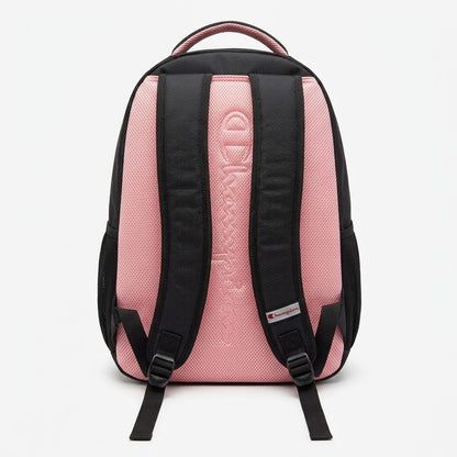 Champion Center Backpack Black Pink School Travel Bag Laptop Sleeve 18 Inch Padd