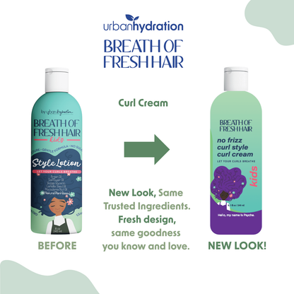 3 Pack Urban Hydration Breath Of Fresh Hair Kids Style Lotion 8oz Natural Hair
