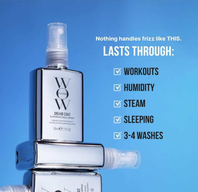 COLOR WOW Dream Coat – Anti-Humidity Frizz Control Spray for Glass Hair