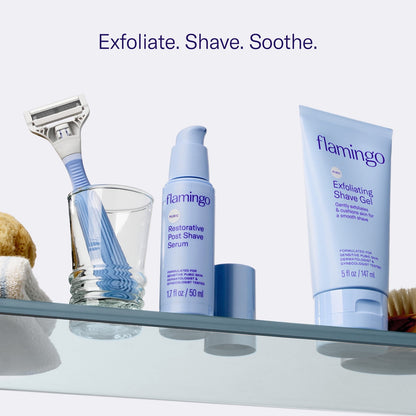 Flamingo Pubic Exfoliating Shave Gel for Women, 5 fl oz
