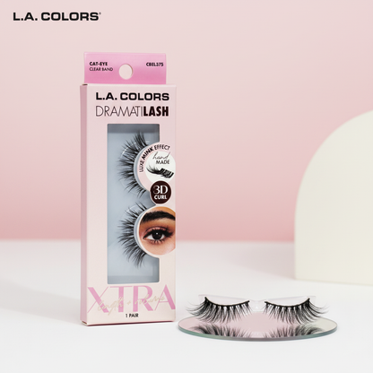 L.A. Colors DramatiLash Xtra Cat-Eye False Eyelashes Luxe Mink Effect CBEL375