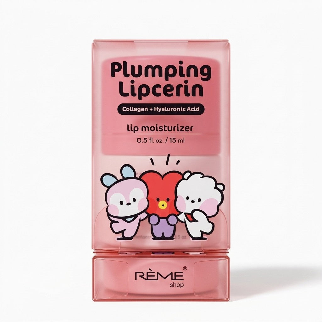 The Creme Shop BT21 Plumping Lipcerin Collagen + Hyaluronic Acid Lip Balm 0.5oz