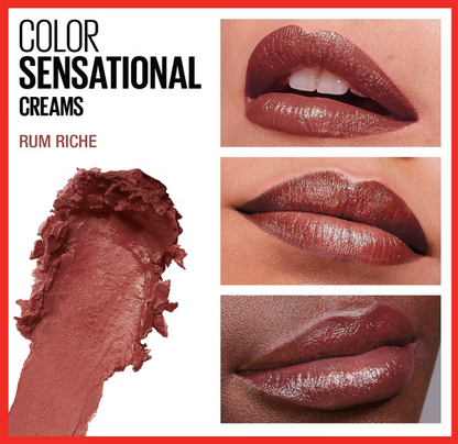 Maybelline Color Sensational Cream Finish Lipstick, Rum Riche 280, 1 Pack
