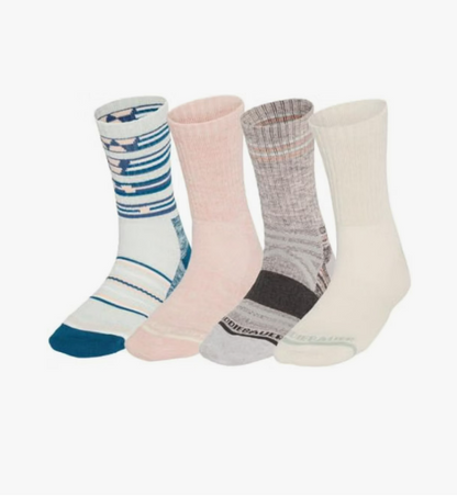 Eddie Bauer Women's 4-Pairs Hiking Sock, One size fits women's shoe sizes 5-10