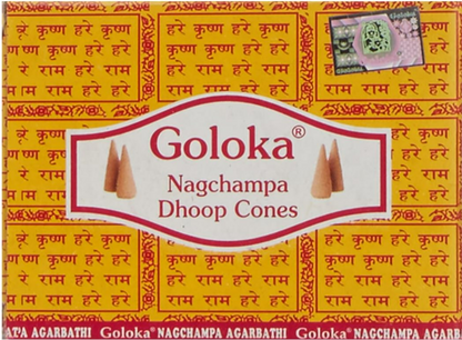 Goloka Nag Champa Cones x 12 Packs
