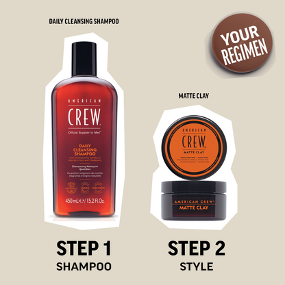American Crew Men's Hair Matte Clay, Like Hair Gel with Medium/High Hold, 3 oz