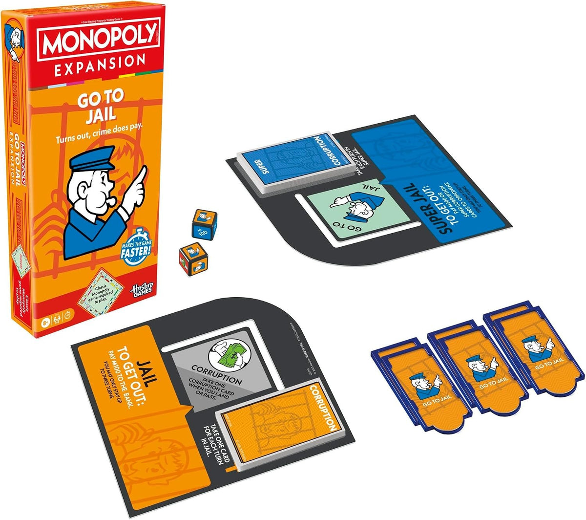 Monopoly Go to Jail Expansion Add More Fun to Classic Monopoly Family Board Game