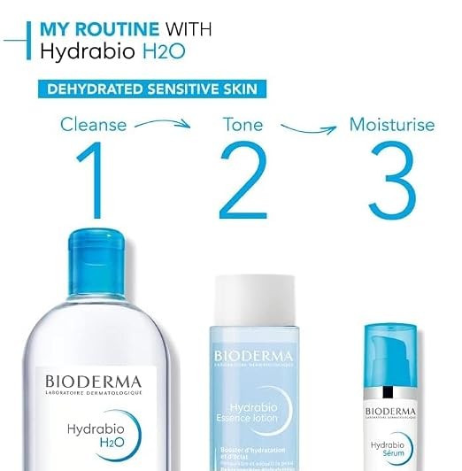 2 Pack Bioderma Hydrabio H2O Micellar Water 500ml Cleanser Makeup Remover