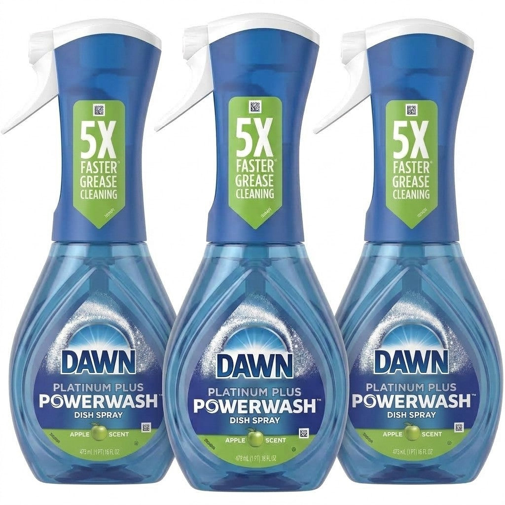 Dawn Platinum Powerwash Dish Spray Apple Scent 16oz Dish Soap 3 Pack Bundle